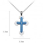 Bible Cross titanium Pendant and Necklace
