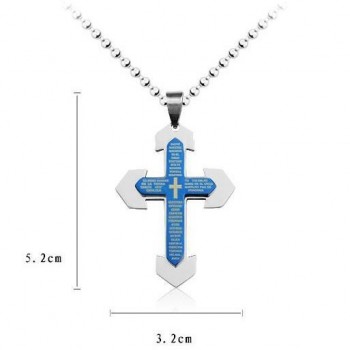 Bible Cross titanium Pendant and Necklace