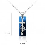 LOVE Sweetheart titanium necklace cross pendant 
