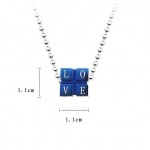 Fashion Titanium Pendant and Necklace Love Rubik Cube