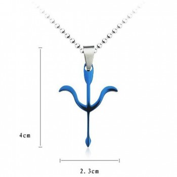 Cupid's arrow blue Titanium pendant and necklace 