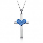 Fashion Cool Sweetheart Cross Pendant and Necklace