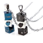Feel Love rotatable Titanium Necklace Pendant