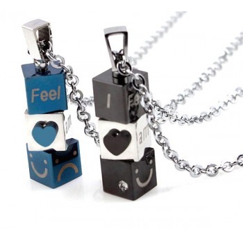 Feel Love rotatable Titanium Necklace Pendant