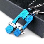 Sweetheart Fashion Blue Titanium Necklace Pendant