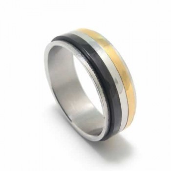 Three Circles 8mm Titanium Ring