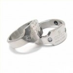 Diamond set 5mm Titanium Inlaid Court Band Ring