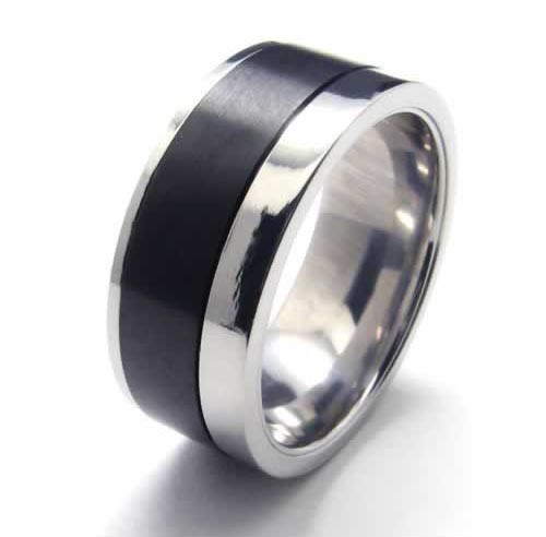Home  Titanium Rings  Mens 8mm Black Titanium Ring