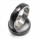 Mens 6mm Black Titanium Ring