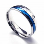 6mm Diamond Unisex Titanium Band Ring 