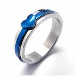 Sweet 5mm Blue Titanium Ring