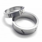 Dice Mens 6mm Titanium Ring 