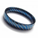 4mm Ladies Blue Titaniun Ring