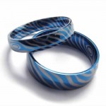 4mm Ladies Blue Titaniun Ring