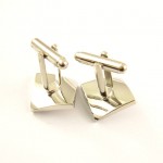 Titanium Concave Square Cufflinks C-566