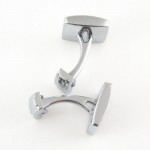 Titanium and White IP Plated Square Cufflinks C-301