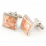 Titanium Pink Natural Shell Cufflinks C-371