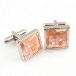 Titanium Pink Natural Shell Cufflinks C-371