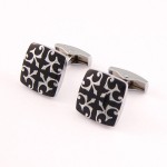 Titanium and Black IP Plated The Sword Cufflinks C-836