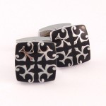 Titanium and Black IP Plated The Sword Cufflinks C-836