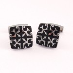 Titanium and Black IP Plated The Sword Cufflinks C-836