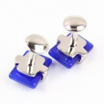 Titanium and Blue Agate Oblong Cufflinks C-512