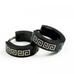 Black Titanium Great Wall Earrings