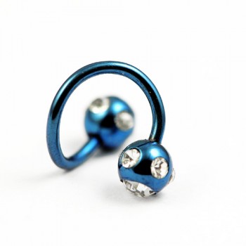 Helix Earrings on Home   Titanium Earrings   Titanium Helix Earrings With Czech Stones