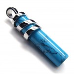 Fashion Blue Carnelian Titanium Pendant - Free Chian