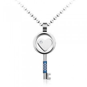 Fashion Mens Key-Shaped Titanium  Pendant - Free Chain