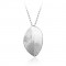 Simple Mens Leaf-shaped Titanium Pendant - Free Chain