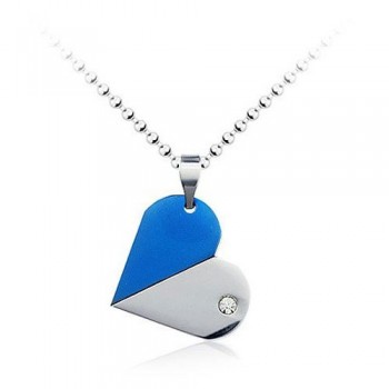 Wonderful Deformable Heart-shaped Titanium Pendant - Free Chain 