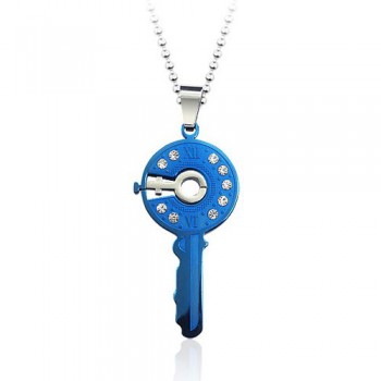 Beautiful Master Key-shaped Titanium Pendant - Free Chain