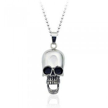 New Style Mens HUMAN SKULL Titanium Pendant - Free Chain