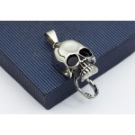 New Style Mens HUMAN SKULL Titanium Pendant - Free Chain