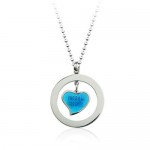 Fashion Love Heart Titanium Pendant - Free Chain