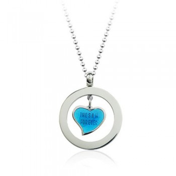 Fashion Love Heart Titanium Pendant - Free Chain