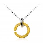 LOOK OUR LOVE Circle Titanium Pendant - Free Chain