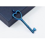 Love Heart Key Titanium Pendant - Free Chain
