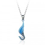 Fashion Angel Wing Titanium Pendant with Diamond - Free Chain