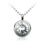 Fashion Titanium Pendant with Diamond - Free Chain