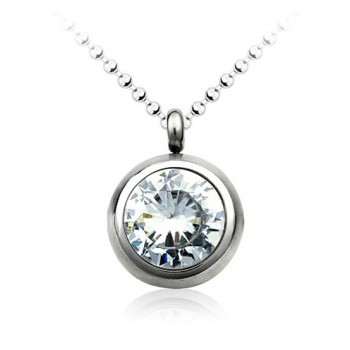 Fashion Titanium Pendant with Diamond - Free Chain