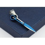 Blue Scissor Fashion Titanium Pendant - Free Chain