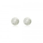 Spherical-Shaped Matte Titanium Earrings