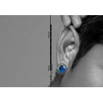Striking Dark Blue Titanium Earrings