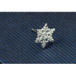 White Snowflake-shaped Titanium Earrings