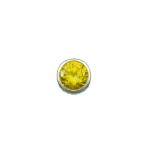 Round Yellow Titanium Earrings 