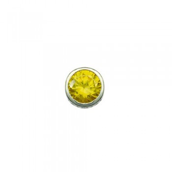 Round Yellow Titanium Earrings 