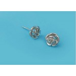 Noble Rose-shaped Earrings Titanium