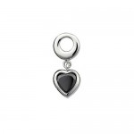 Black Heart-shaped Titanium Earrings